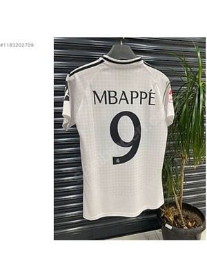 2024-25 Sezon Mbappe Reaal..madrid Beyaz Yetişkinfutbol Forması