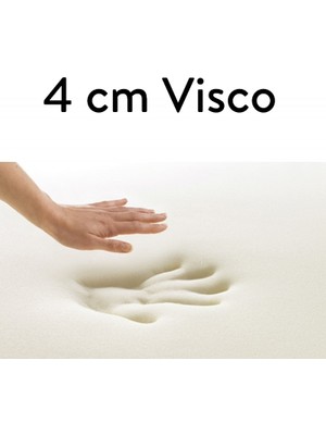 Mavi Ay Yatak Ecotopper - 4  cm   Visco Hafızalı Soft Sünger Yatak Pedi