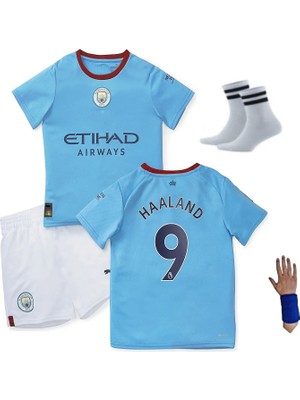 Sidas Haaland Manchester. Cty. Mavi 24/25 Sezon  Iç Sha Çocuk Forma Takımı
