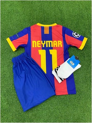 Sidas Barecelona Neymar Jr Çocuk Forma Takımı 2011 Nostaji Retro 4 Parça