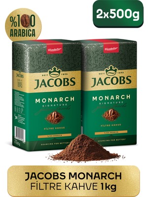 Jacobs Monarch Filtre Kahve 500 gr Yumuşak Lezzet ile Öğütülmüş Kahve Menşei Türkiye