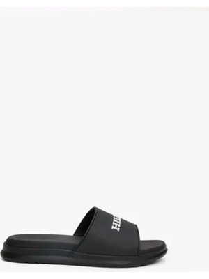 Tommy Hilfiger Erkek Dokulu Logo Siyah Havuz Terliği