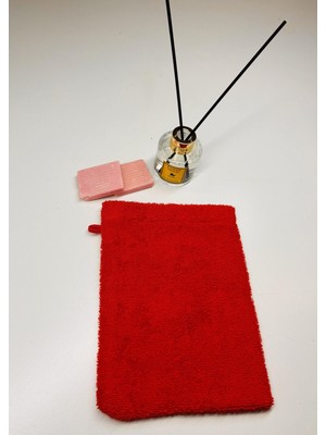 Ender Home 16 x 21 cm Kırmızı Havlu Banyo Kesesi  Pamuklu