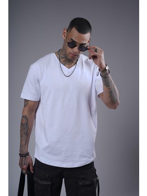 King Brich V Yaka Düz Basic Regular Kalıp Erkek Tişört
