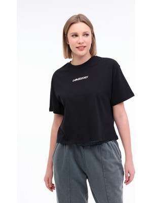 Lumberjack Wl Thea 11SF518 5fx Siyah Kadın Kısa Kol T-Shirt