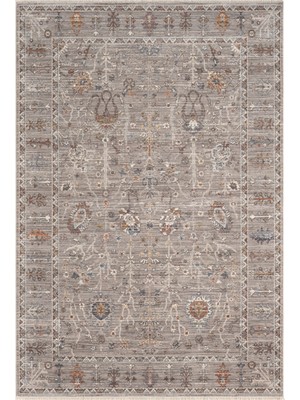 Seyran Asır 0255 Gri Salon Halısı Yolluk Yumuşak Tuşeli Modern Dokuma Makine Halısı