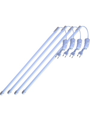 Anahtarlı T4 Ince Led Bant Armatür 9W 60  cm 220V 4 Adet