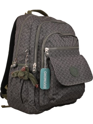 Duomino Fcstore Krinkıl Kumaş Suya Dayanıklı Büyük Boy Desenli Yeşil Klinkır Sırt Çantası/laptop Seyahat Okul Çanta