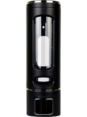 MAİN SHOP 1 Adet Siyah 400 ml Duvara Monte Manuel Sabunluk Sıvı Lavabo Sabunluk El Sabunu