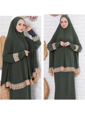 Iki Parça Etekli Tesettür Kadın Namaz Elbisesi