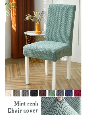 Baqdo Tuğla Desen Yüksek Kaliteli Sandalye Kılıfı, Sandalye Örtüsü, Lastikli, Likralı, Yıkanabılır 1 Adet