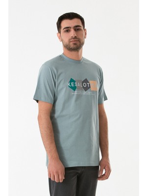 Baskılı Bisiklet Yaka Tişört