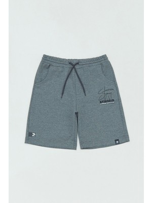 Stay Strong Yazı Baskılı Beli Lastikli Erkek Çocuk Şort