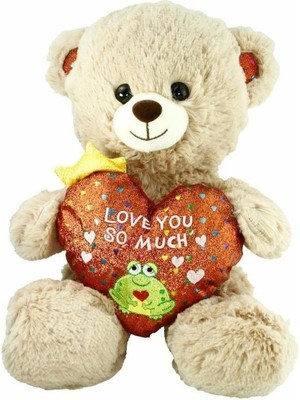 Nessiworld PJH2323 Peluş Kalpli Ayı Love You 30 cm
