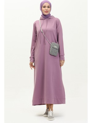 Sefa Merve Iki Iplik Kapüşonlu Spor Elbise 0190-05 Lila