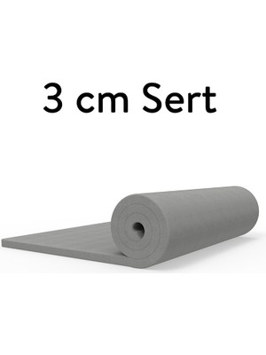 Ecotopper - 3  cm  Gri Ortopedik Sert Sünger Yatak Pedi