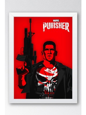 The Punisher Çerçeveli Tablo - Marvel Dizi Posteri Tablo