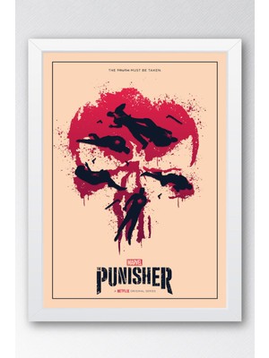 The Punisher Çerçeveli Tablo - Marvel Dizi Posteri Tablo