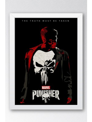 The Punisher Çerçeveli Tablo - Marvel Dizi Posteri Tablo