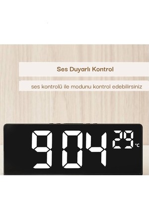 Dijital Alarmlı Saat Saat LED Masa Saati