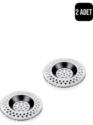 (2 Adet ) Paslanmaz Çelik Uzun Ömürlü Geniş Delikli Lavabo Süzgeci / Lavabo Evye