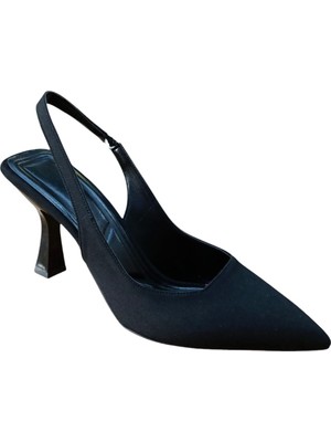 Bilener Şiko 809 Kadın Kadeh Ökçe Arka Açık Stiletto Ayakkabı Siyah