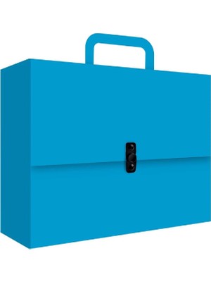 Noki Kutu Klasör Mavi Renkli Kulplu 31,5x23,5x6 cm Ölçülerinde Karton Magazinlik 3202RK