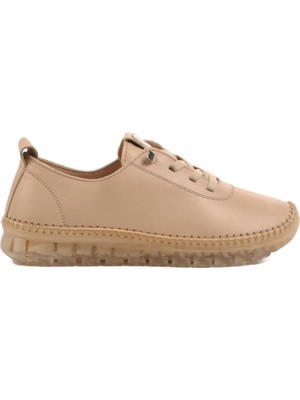 Voyager 9050Y Kadın Bej Nata (36-41) Deri Casual Ayakkabı