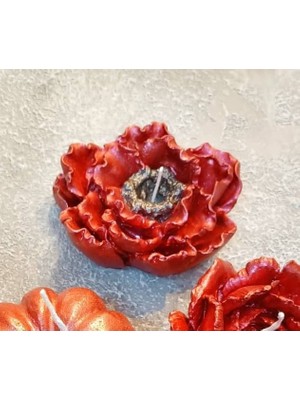 3 Boyutlu Gelincik Çiçeği, 9cm Çiçek Silikon Kalıp K-067, Kokulu Taş Sabun Alçı Mum Kalıbı