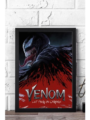 Venom Çerçeveli Tablo - Marvel Film Posteri Tablo