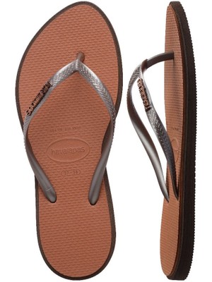 Havaianas Slim Point Dark Brown Kadın Terlik 39-40