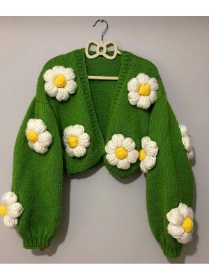 Threadartbynur El Örgüsü Papatya Kadin Hırka