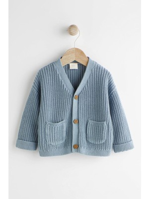 Next Baby Pamuklu Mavi Örme Hırka