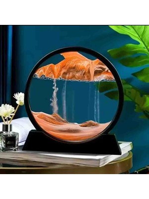 Exenet Kum Saati Sanatı 3D Dekor - Özel Sıvı Akışkanlı Dinamik Hediyelik Biblo, Süs Masaüstü Aksesuar Şık Dekoratif Set