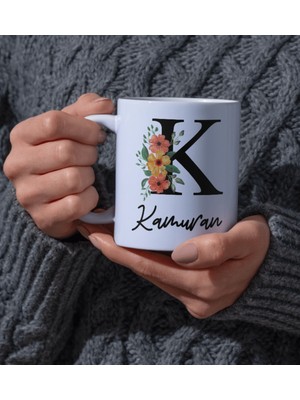 Kutup Kitap Kupa Bardak Kişiye Özel K Harfli Isimli Kupa Bardak Kahve Hediye Seti Kutupkitap