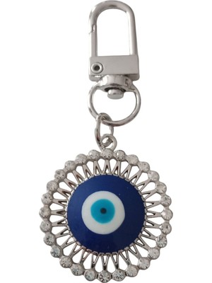 Sibelya Aksesuar Taşlı Nazar Boncuğu Çanta Charmı