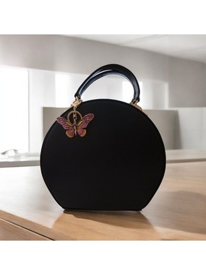 Sibelya Aksesuar Taşlı Kelebek Temalı Çanta Charmı