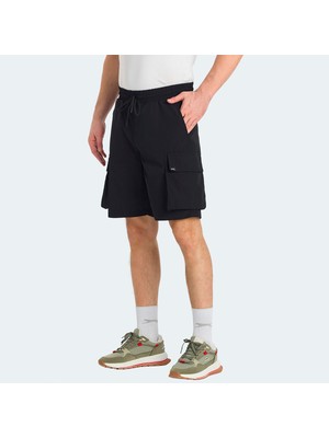 Slazenger RODYA Erkek Cepli Kargo Siyah Şort