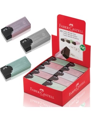 Faber-Castell Faber Castell Candy Metalik Kılıflı Silgi - 4 Adet