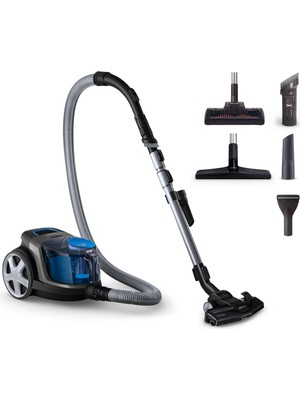 Turbo Başlıklı Yüksek Performanslı Torbasız Elektrikli Süpürge, Kompakt Tasarım, Hepa Filtreli, Onerous Lambader Hediye