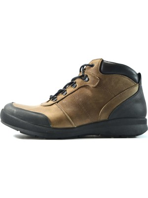 Komcero 4466 Hakiki Deri Olive Casual Erkek Bot
