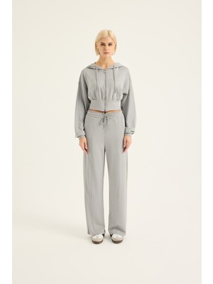 Yumuşak Kumaşlı Crop Sweat Takımı