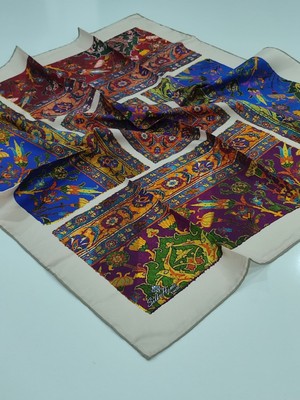 Silk Home Silkhome Kilim  Desen  Tivil Eşarp Taş Mavi Mor