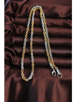 ForWhat Zarif Kadın Için Alaca Çelik Burgu Stil Kolye