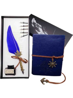 Divit Hokka Hat Sanatı Seti - Eskitme Sayfa ve Deri Kapaklı Defter, Kaligrafi & Osmanlı Tarzı Yazı Takımı, Özel Hediye Konsept Premium Seri