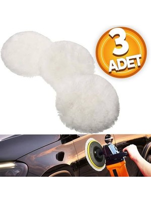 Kayamax Polisaj Cımpara Seti 180 mm 3 Lü Set Pasta Cila Yünü Parlatma Pedi