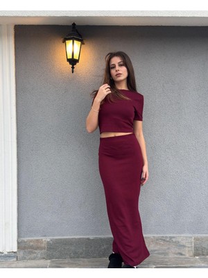 Carisma Wear Kadın Modal Etekli Crop Takım