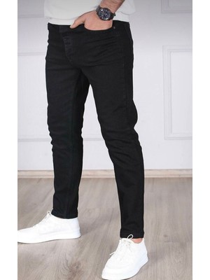 Malkan Erkek Siyah Slim Fit Kot Pantolon