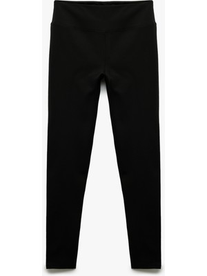 Koton Normal Bel Dikiş Detaylı Skinny Fit Spor Tayt