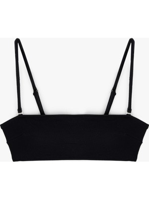 Koton Astarlı Hafif Dolgulu Çıkarılabilir Askılı Straplez Bikini Üstü